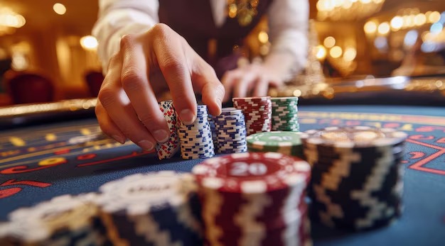 Mobile phone showing live roulette table with betting interface